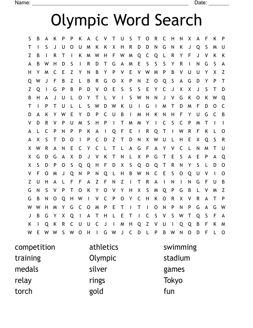 Olympic Word Search