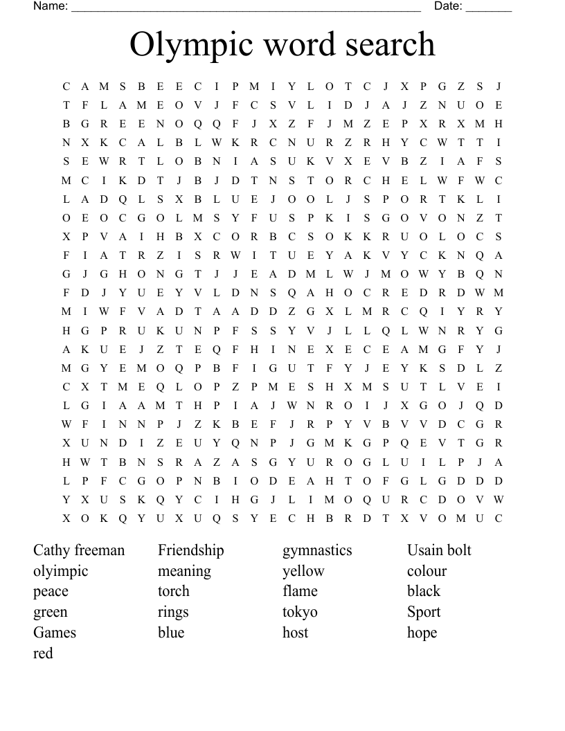 Olympic word search