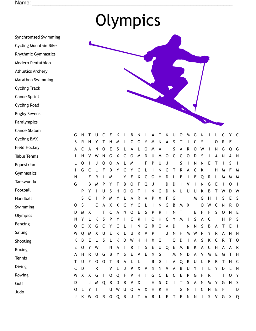 Olympics Word Search