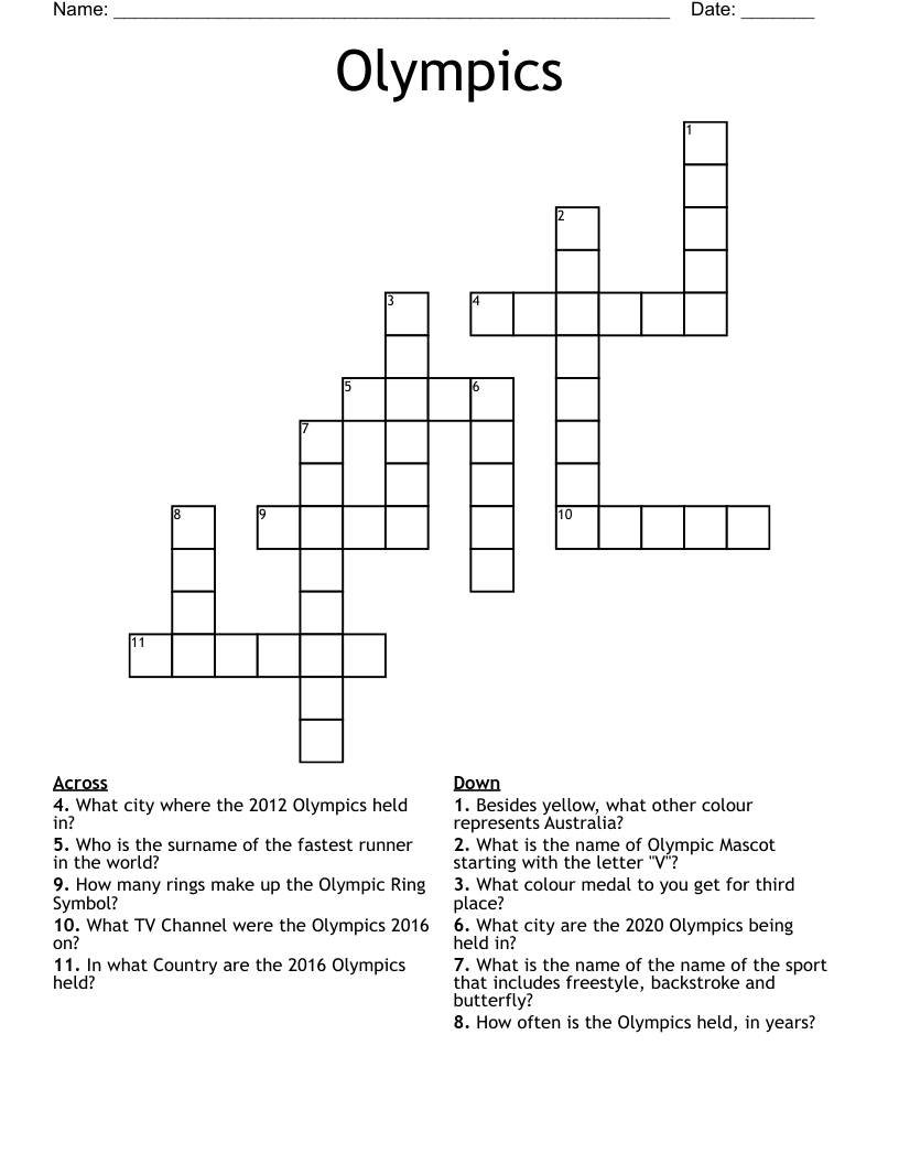 Olympics Crossword