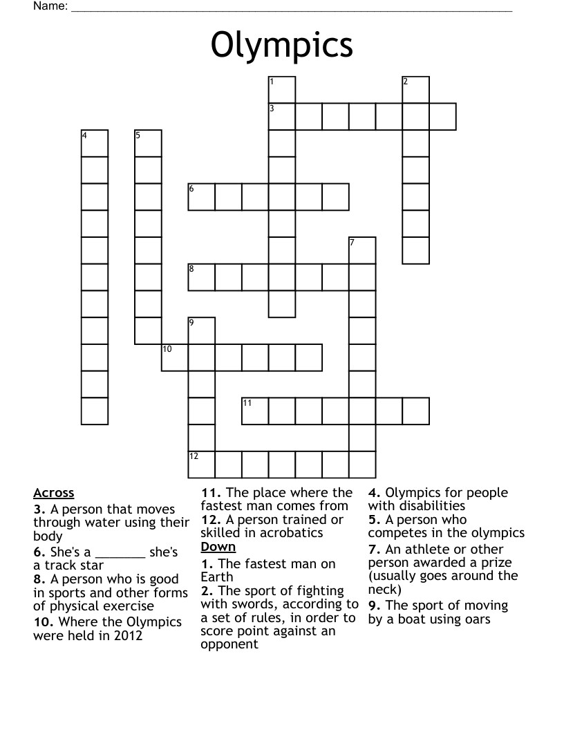 Olympics Crossword