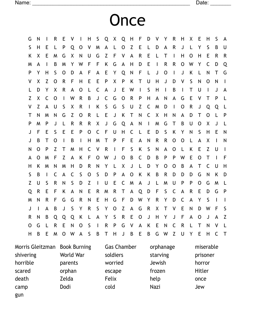 Once Word Search