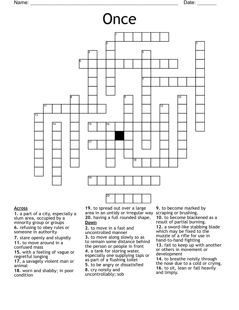 Once Crossword