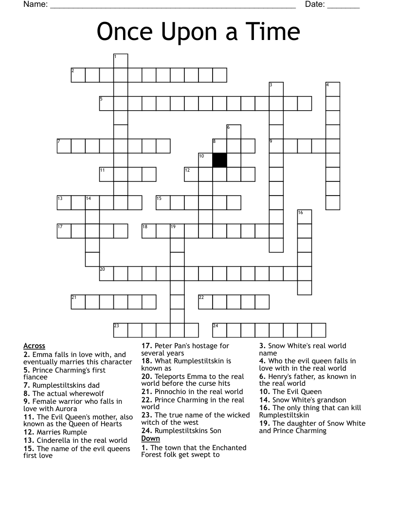 Once Upon a Time Crossword