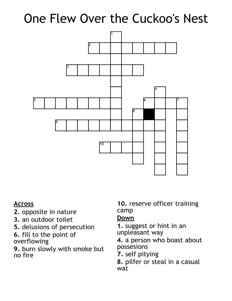 One Flew Over the Cuckoo's Nest Crossword