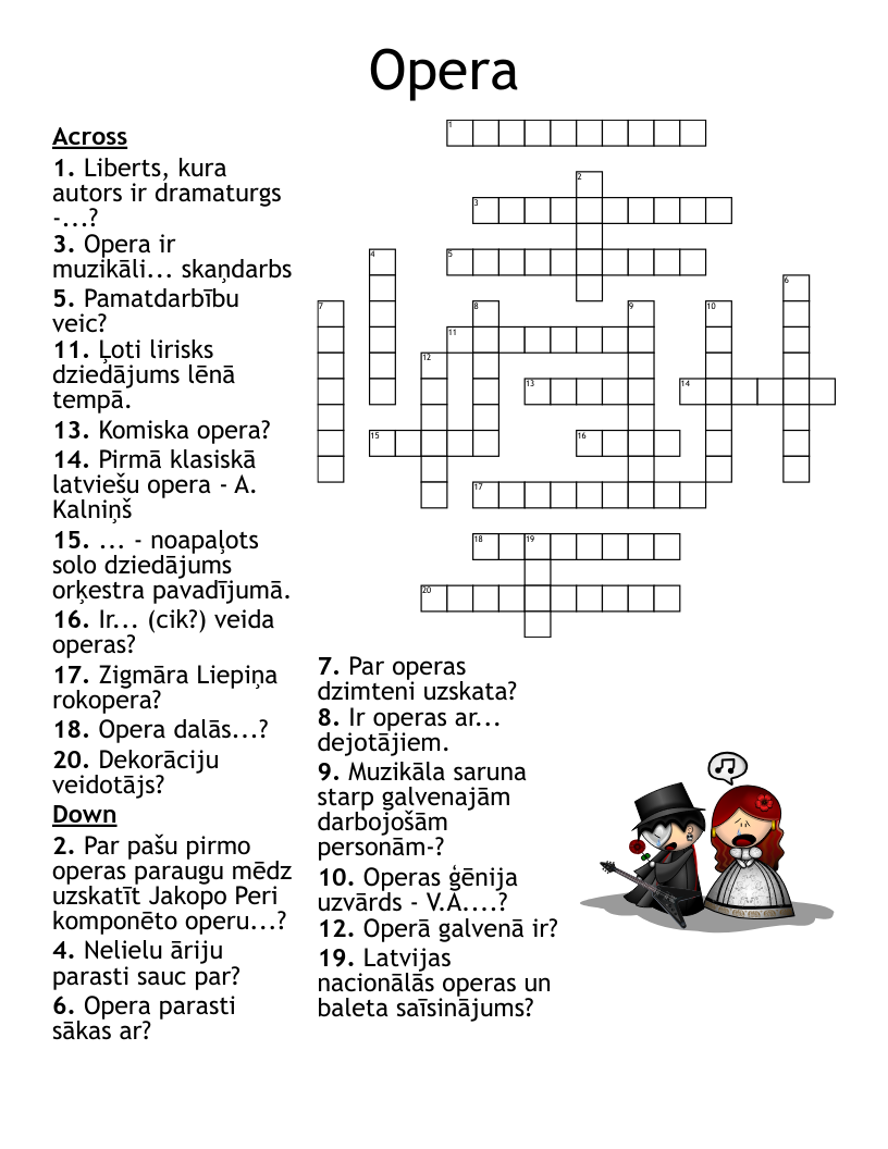Opera Crossword