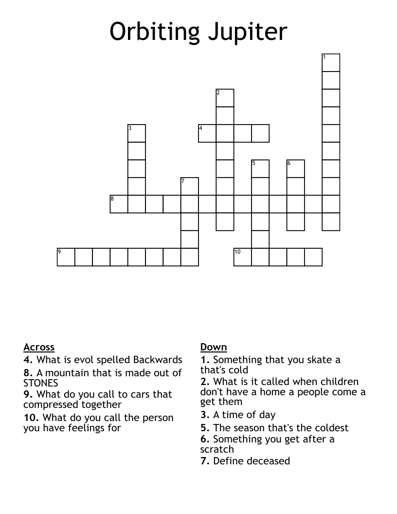 Orbiting Jupiter Crossword