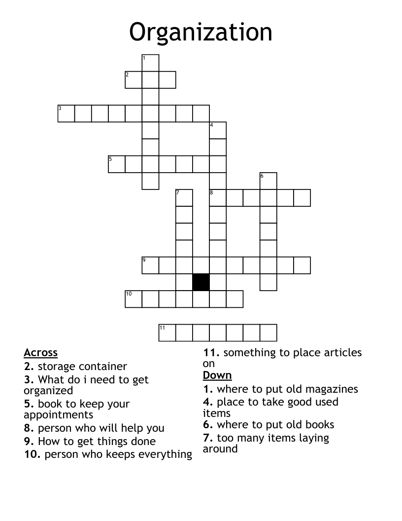 Organization Crossword