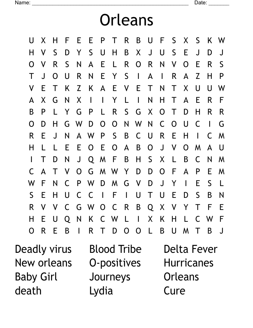 Orleans Word Search