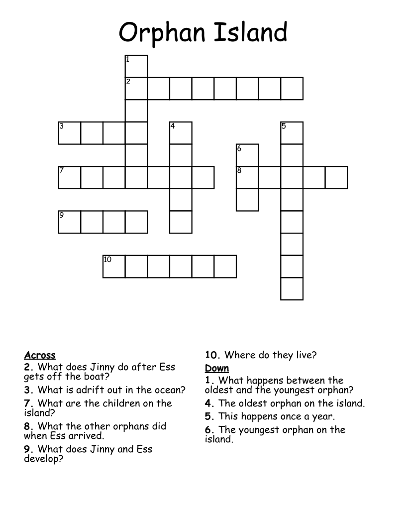Orphan Island Crossword