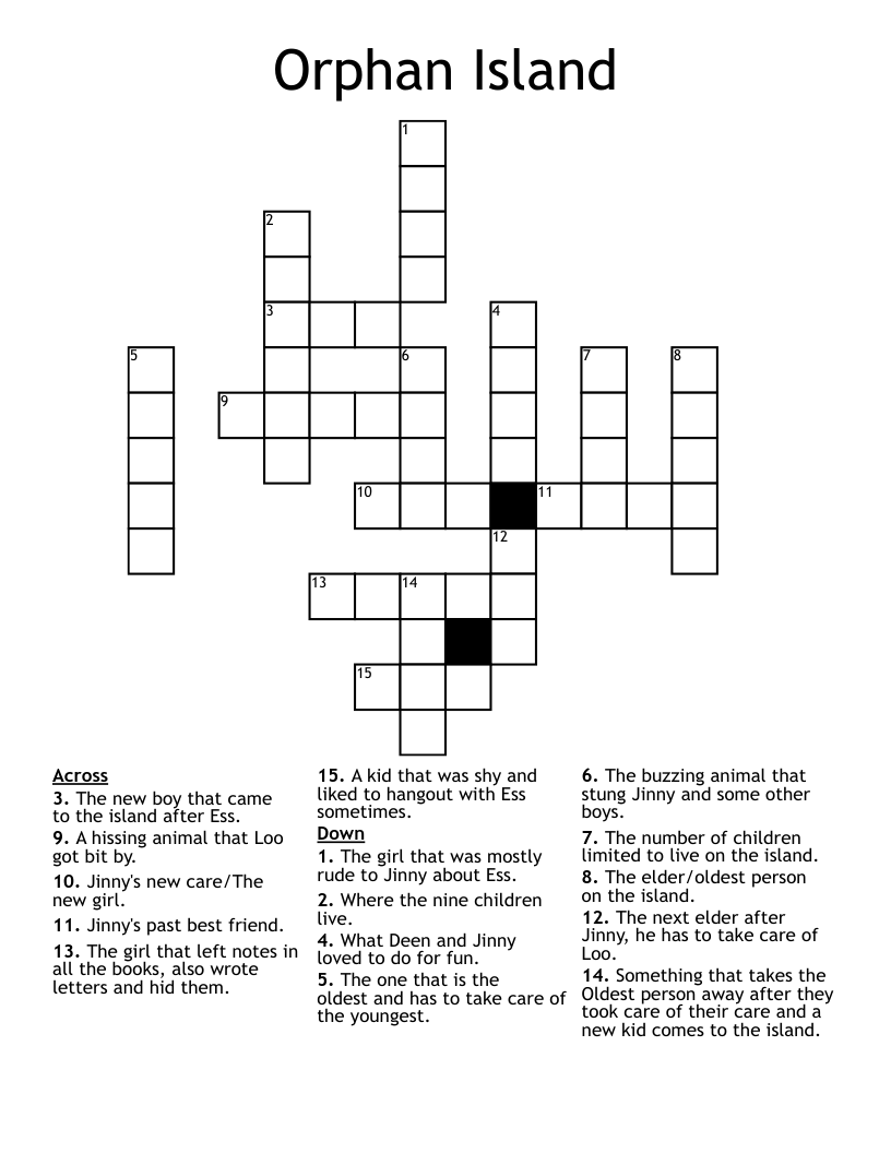 Orphan Island Crossword