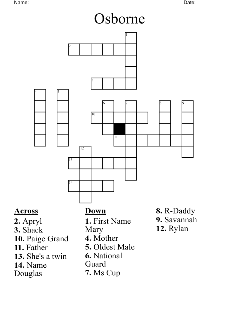 Osborne Crossword