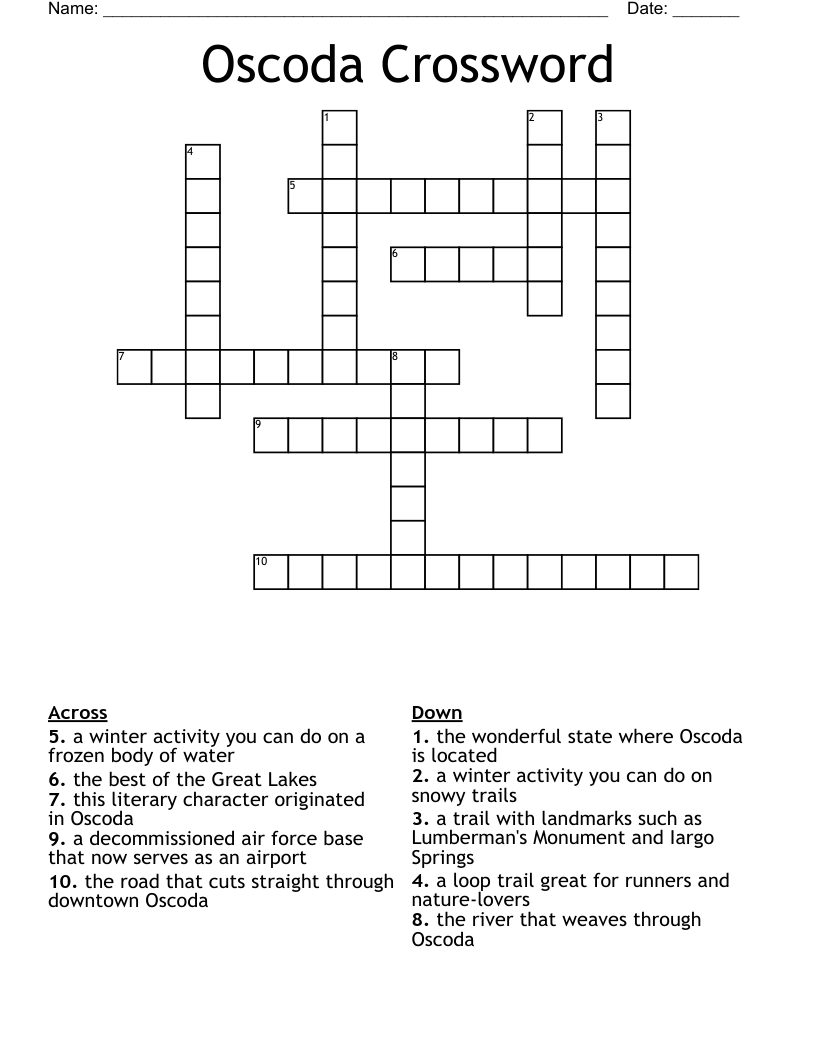 Oscoda Crossword