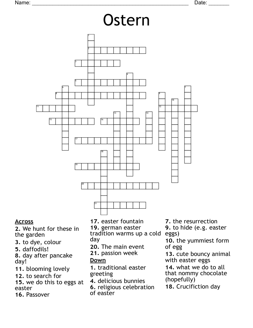 Ostern Crossword