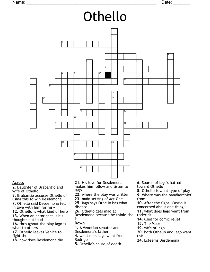Othello Crossword
