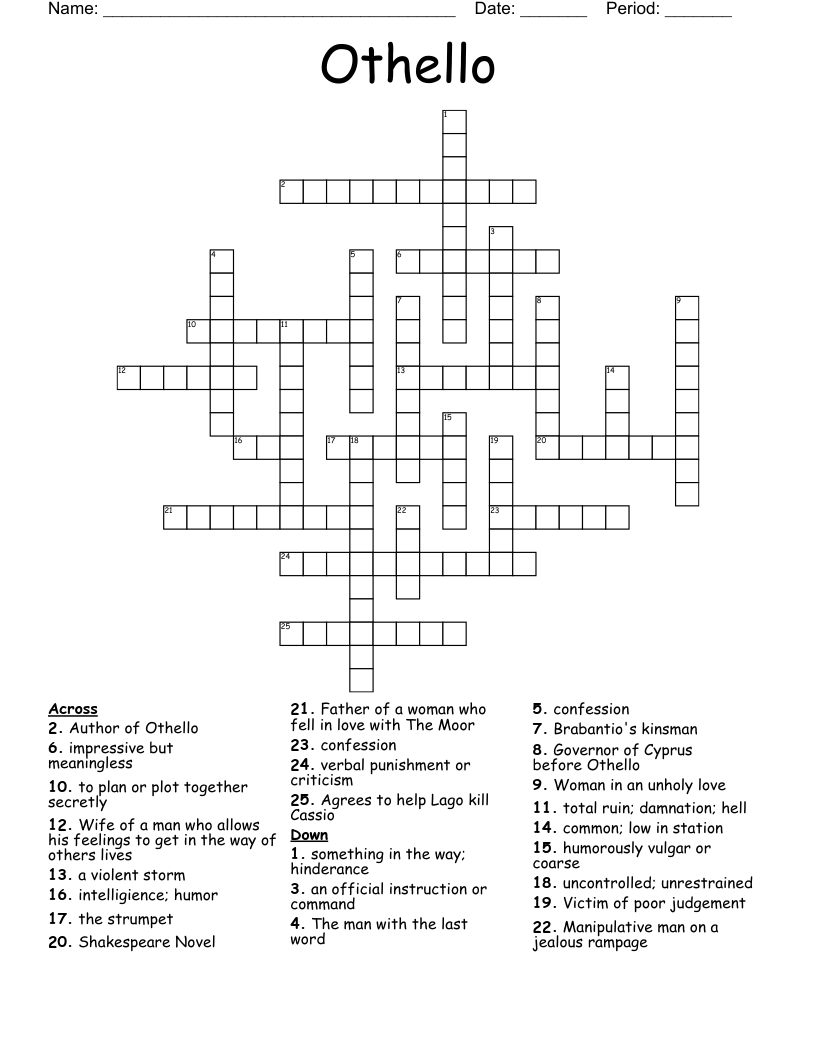 Othello Crossword