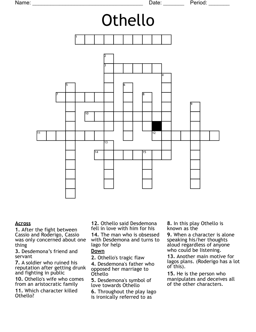 Othello Crossword