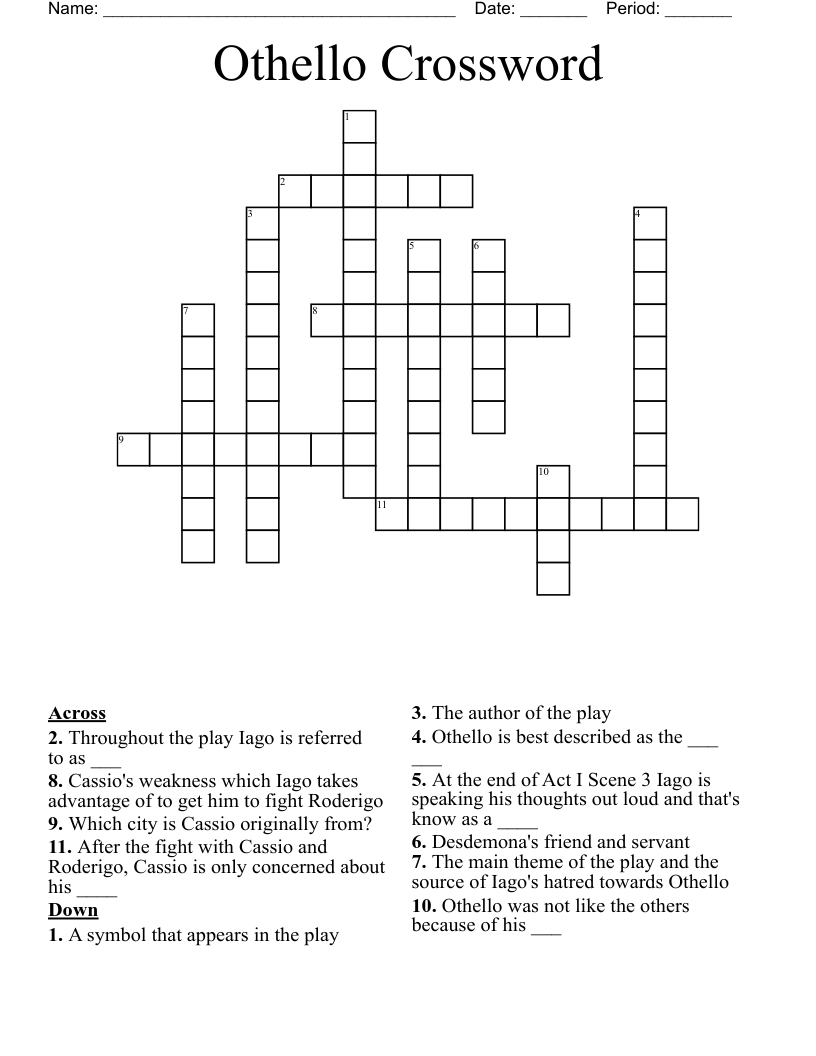 Othello Crossword