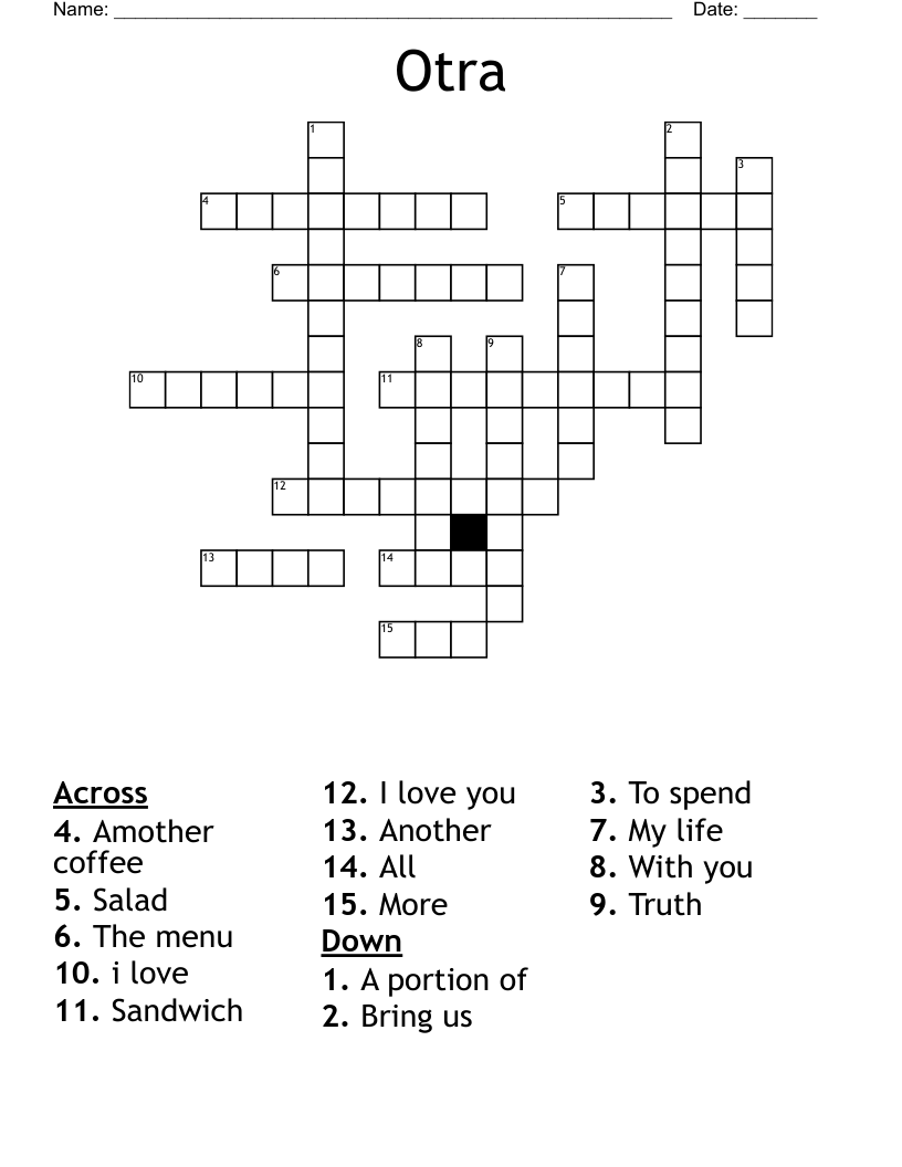 Otra Crossword