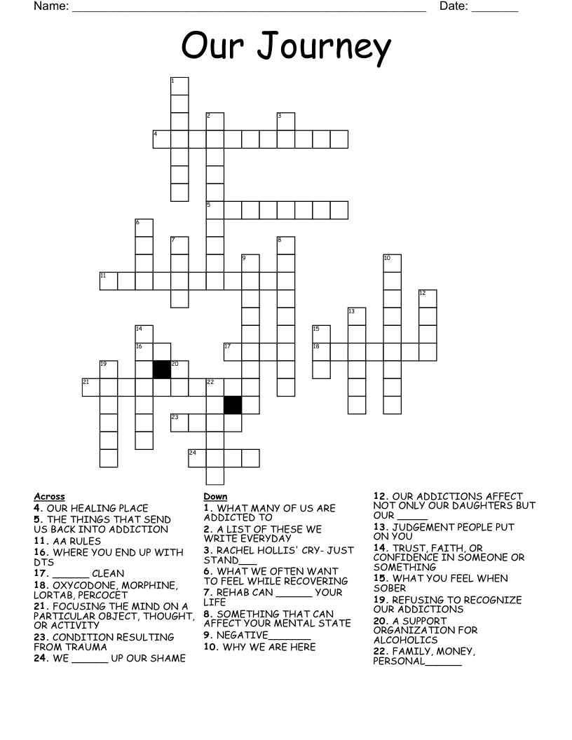 Our Journey Crossword