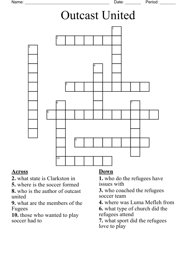 Outcast United  Crossword