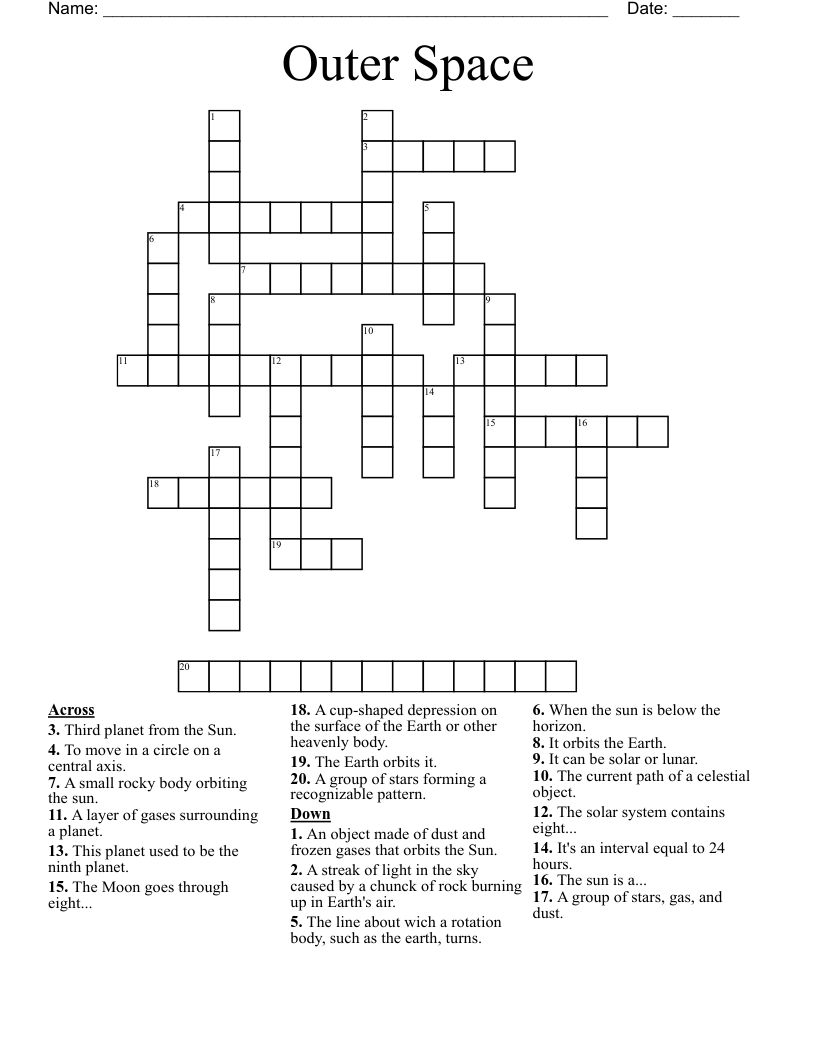Outer Space Crossword