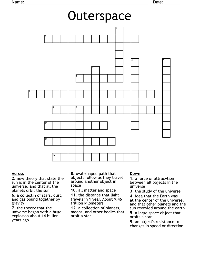 Outerspace Crossword