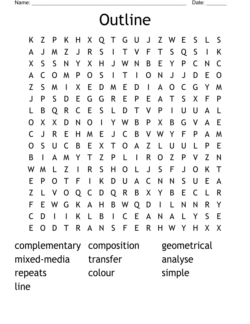 Outline Word Search