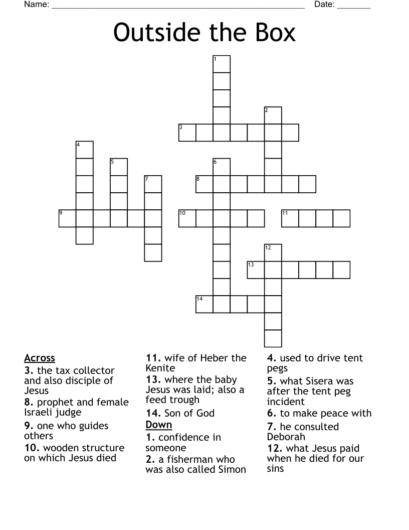 Outside the Box Crossword