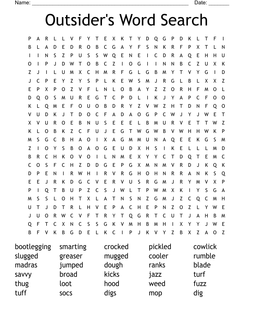 Outsider's Word Search