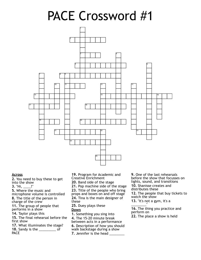 PACE Crossword #1