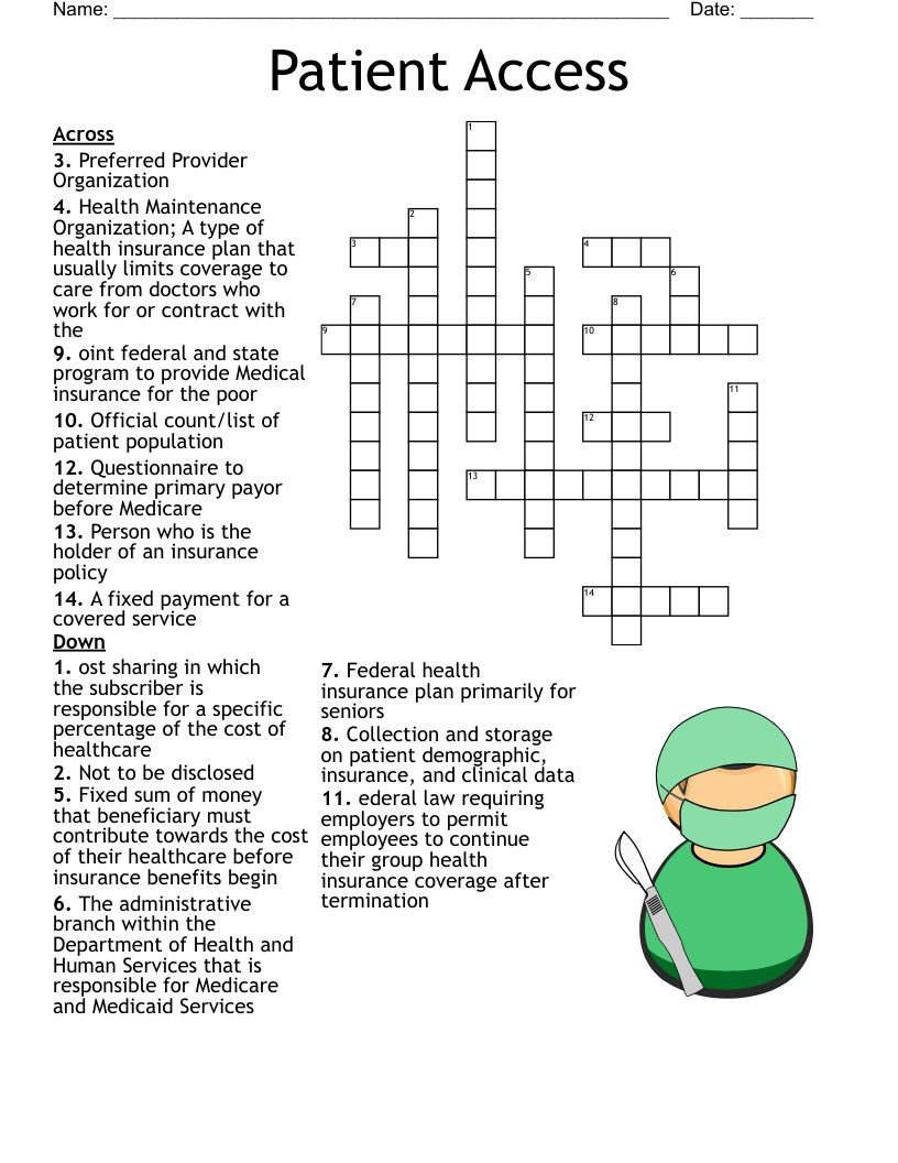 Patient Access Crossword