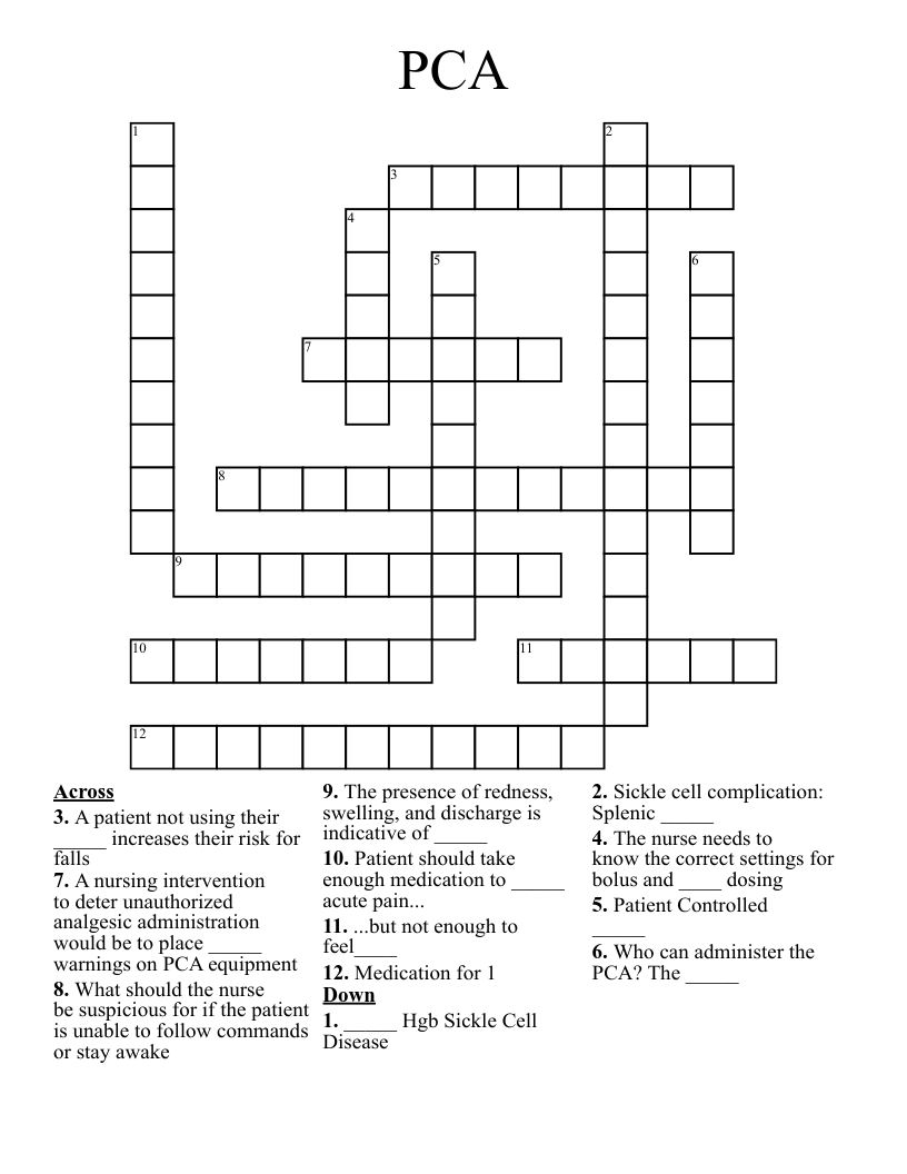 PCA Crossword