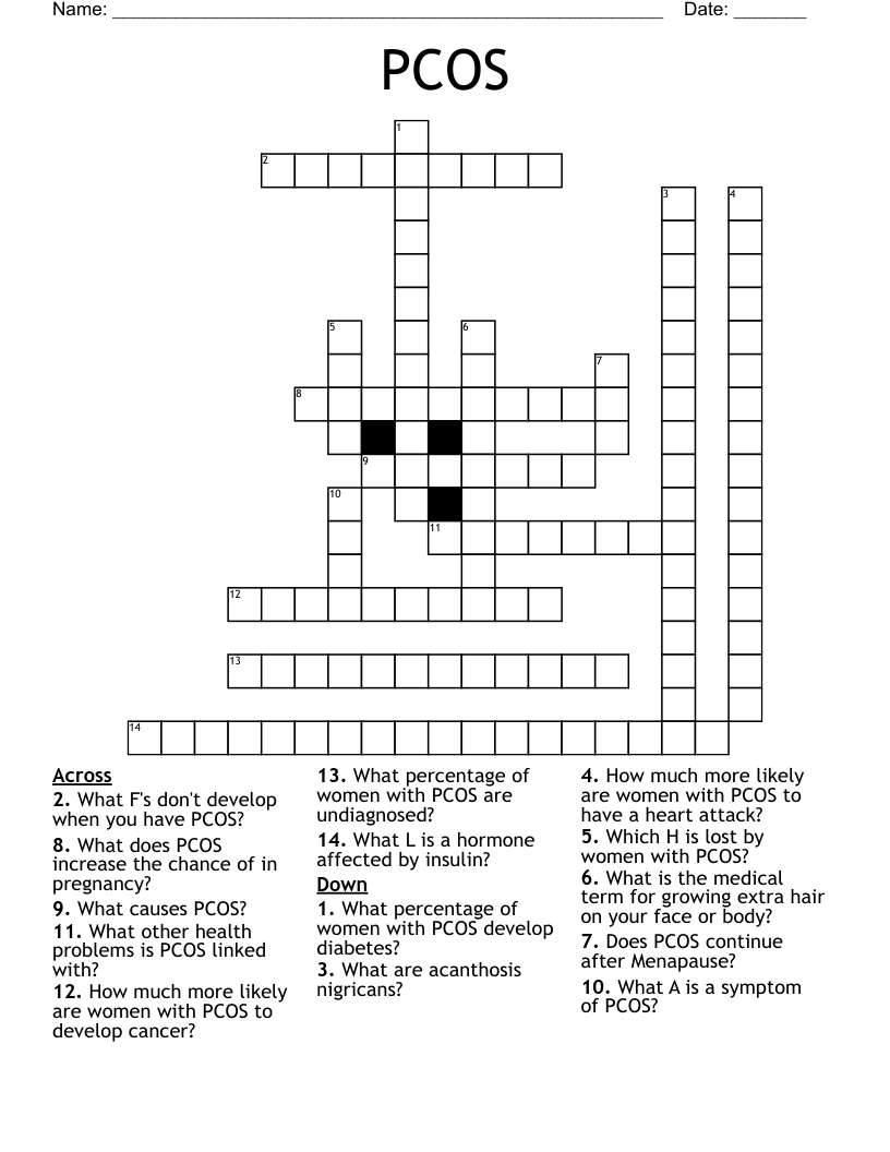 PCOS Crossword