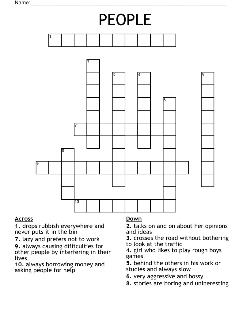 PEOPLE Crossword