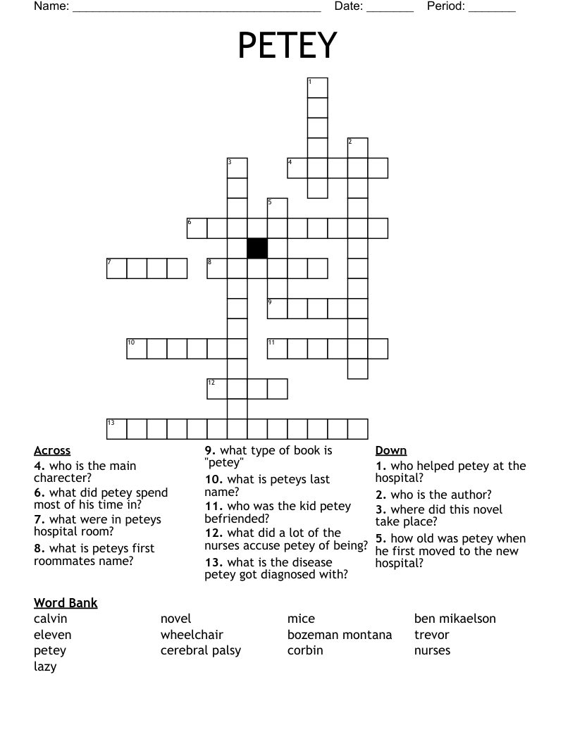 PETEY  Crossword