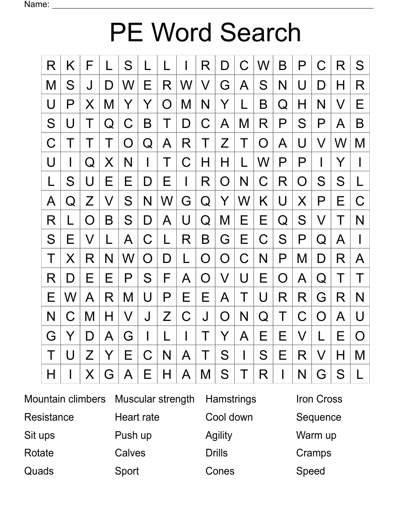 PE Word Search
