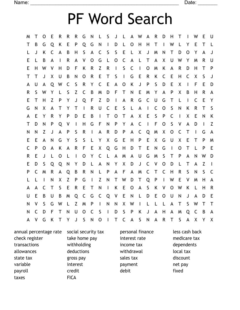 PF Word Search