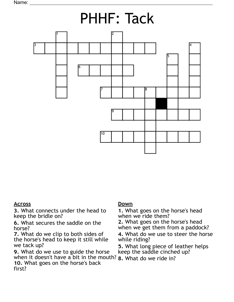 PHHF: Tack Crossword