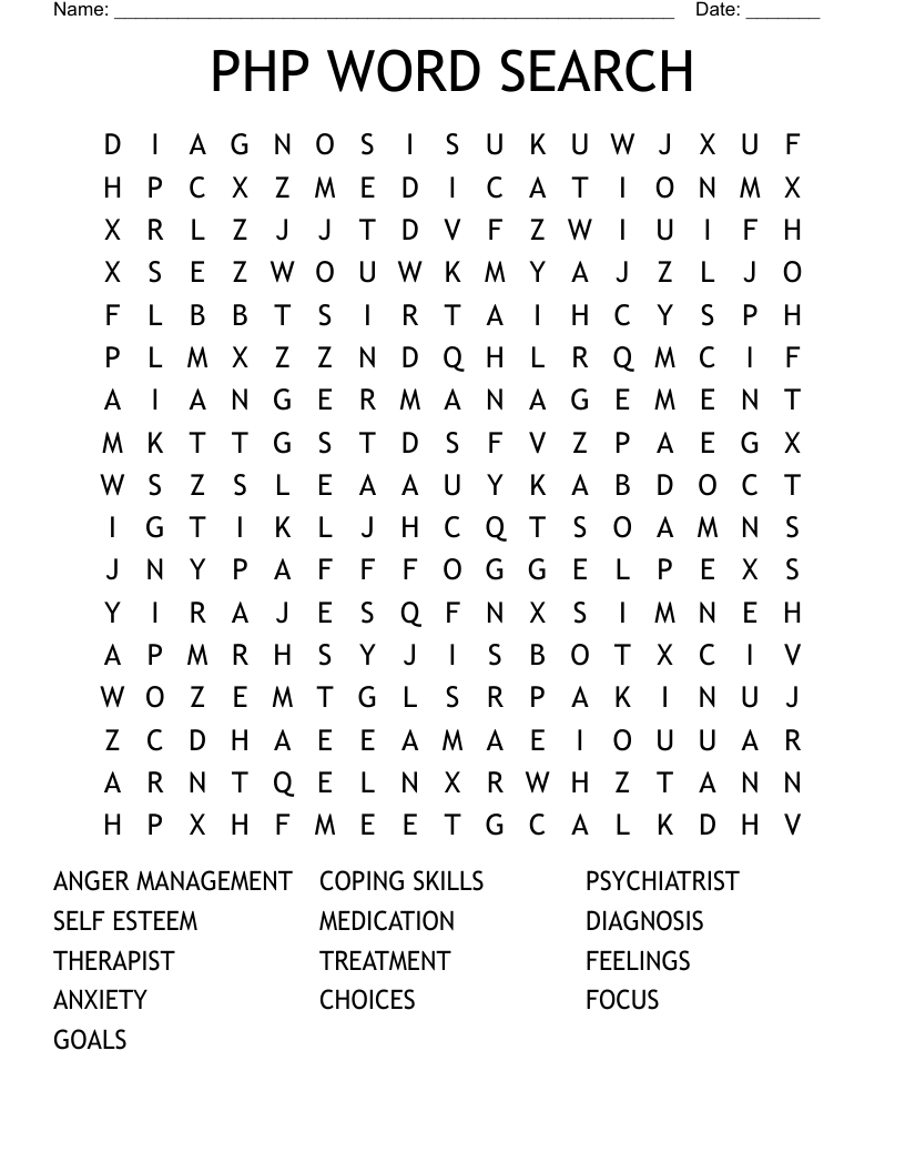 PHP WORD SEARCH