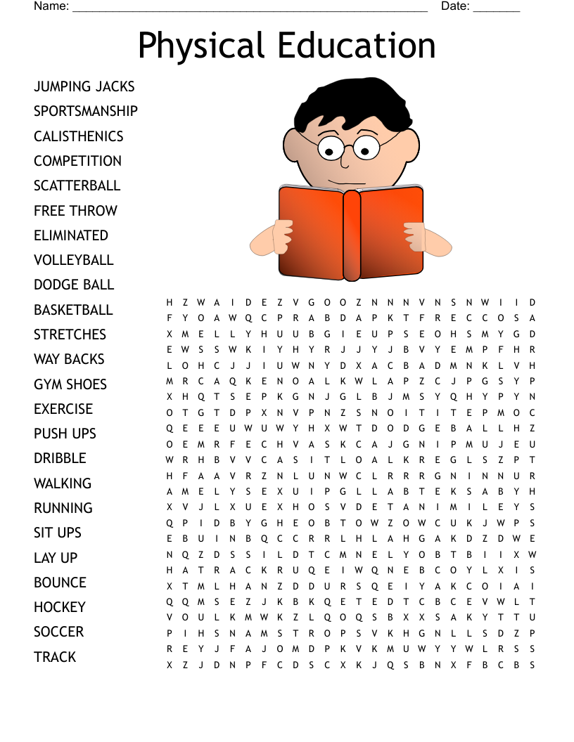 Physical Education Word Search