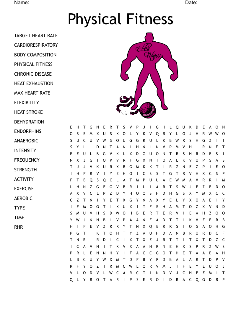 Physical Fitness Word Search