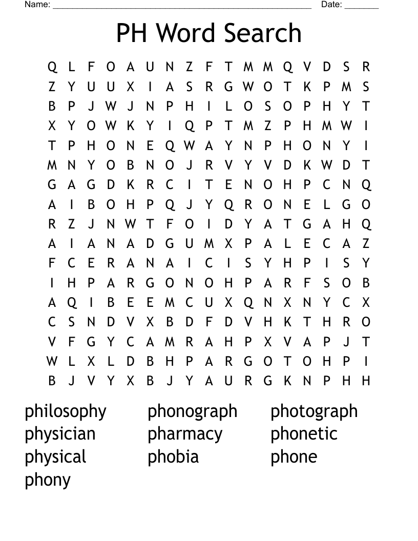 PH Word Search