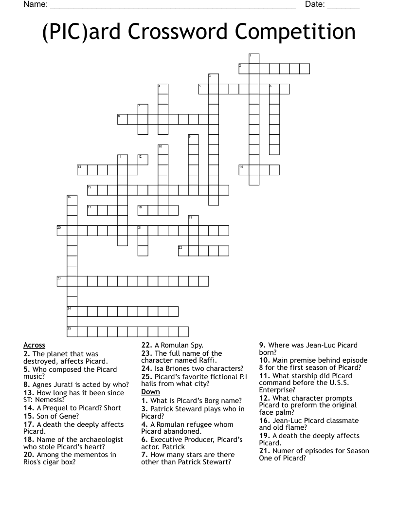 (PIC)ard Crossword Competition