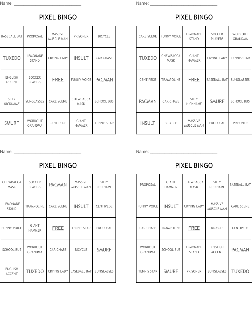 PIXEL BINGO