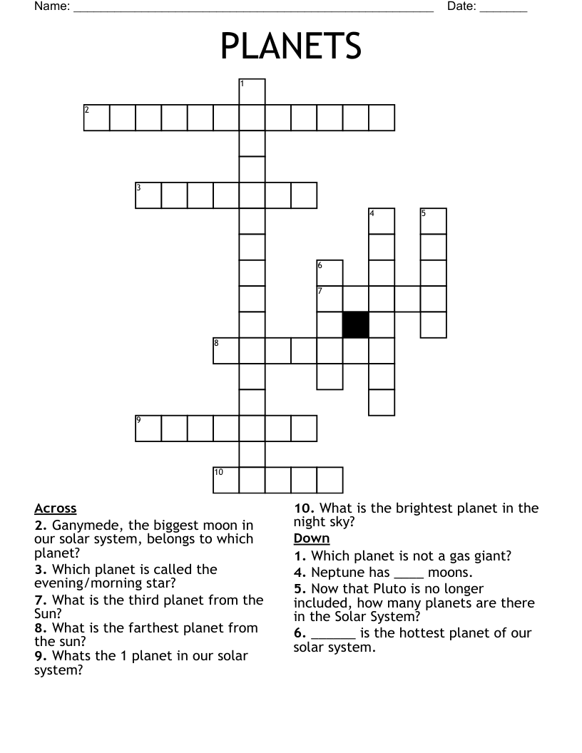 PLANETS  Crossword