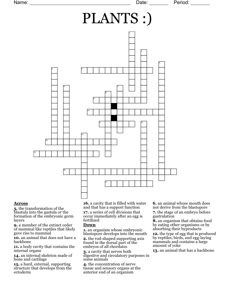 PLANTS :) Crossword