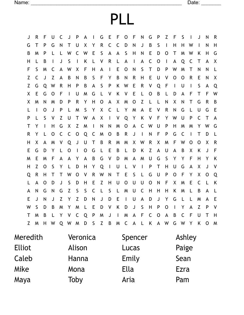 PLL Word Search