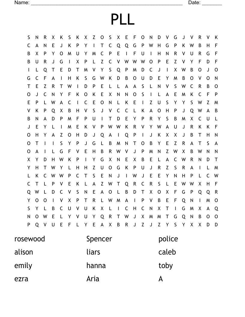PLL Word Search