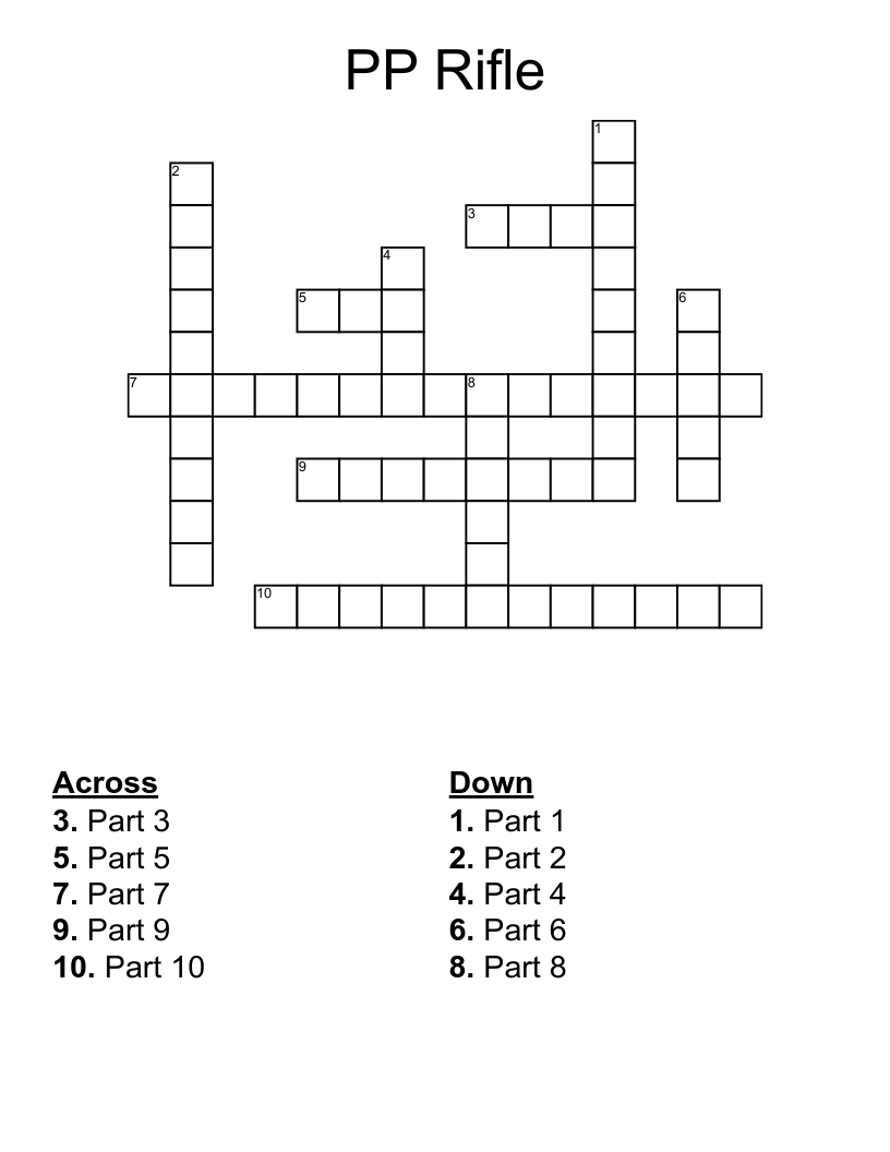 PP Rifle Crossword